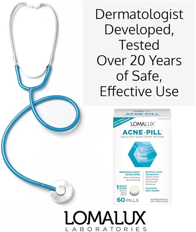 Acne Pill -Natural Skin Clearing Minerals Like Zinc & Sulfur, Dermatologist Developed, Clears & Prevents All Types of Face & Body Acne - NO Harsh Chemicals Like Topical Acne Treatments