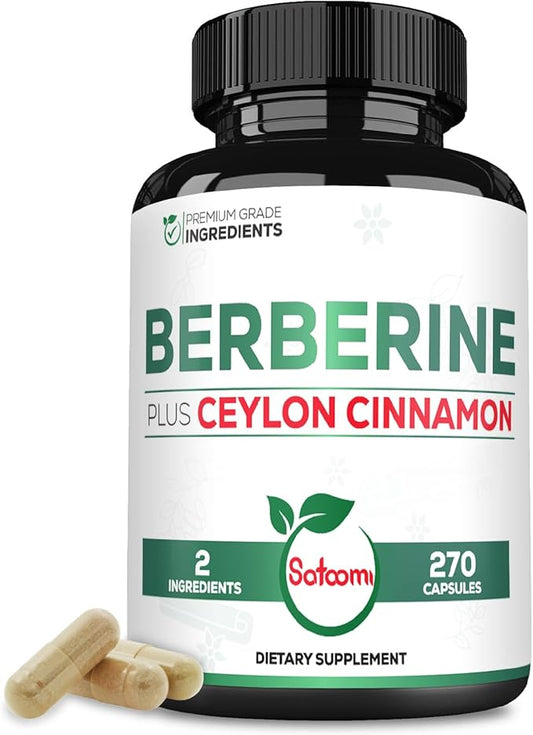 Berberine with Ceylon Cinnamon Supplement 1500mg Extra 270 Capsules