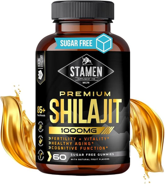 30,000 MG Shilajit, Sugar-Free Non-Gmo Supplement Gummies, Natural Organic Fruit Flavor, Fulvic Acid 60 Count