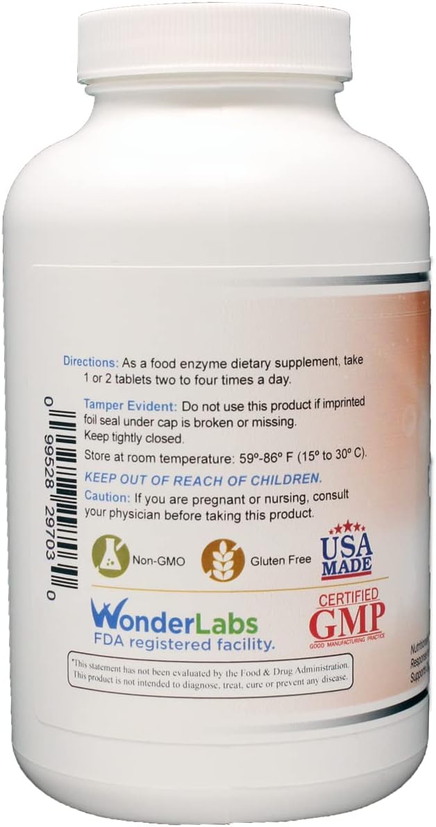 Proteolytic Enzymes | Bromelain Papain Pancreatin 550 mg 300 tablets