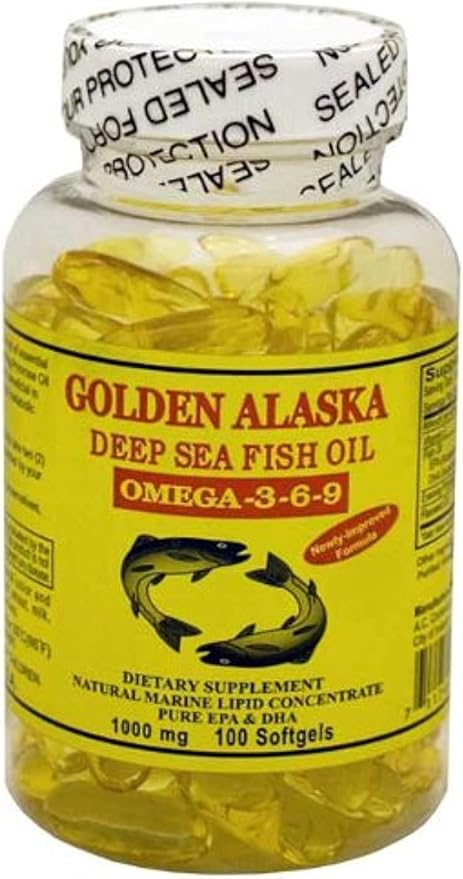 Golden Alaska Deep Sea Omega-3-6-9 Fish 1000mg 100 100 Softgels