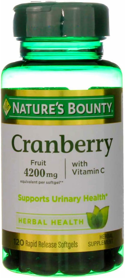 Nature's Bounty Cranberry Fruit 4200 mg, 120 ea 5)