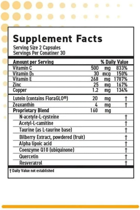 MaxiVision® Ocular Formula AREDS2 - 1 Bottle (60 Capsules)