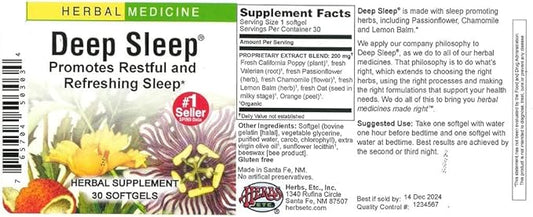 Herbs Etc. Deep Sleep Soft Gels 60 Count 1)