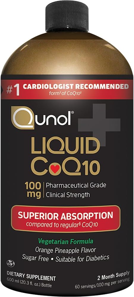 Qunol Liquid CoQ10 100mg, Superior Absorption Q10, Antioxidant 60 servings, 20.3 oz