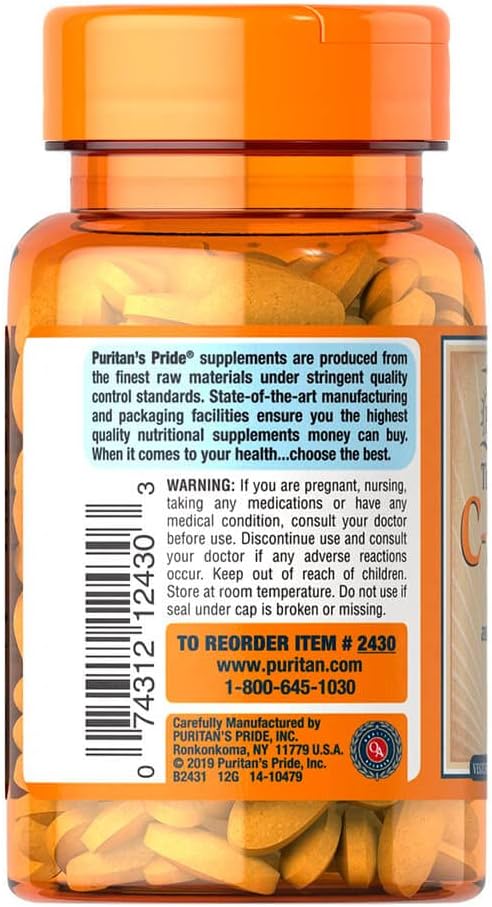 Puritan's Pride Vitamin C-500 mg 100 Caplets