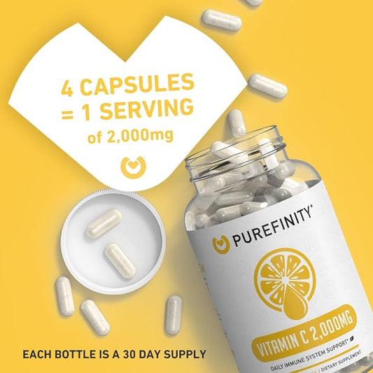 Vitamin C 2000mg Capsules – Double 120 Capsules (1 Month