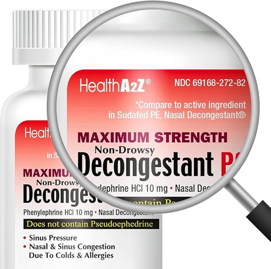 HealthA2Z® Decongestant PE 10 mg (90 Count 1))