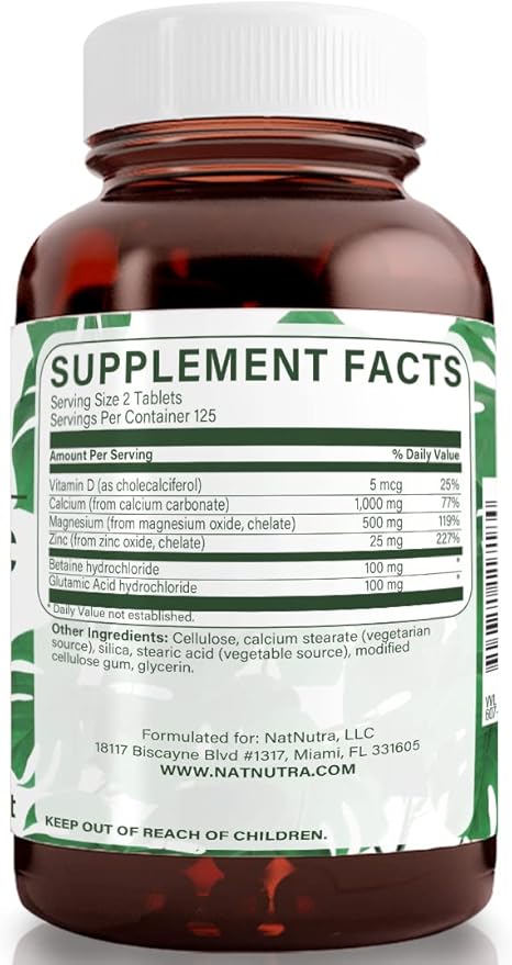 Natural Nutra Calcium Magnesium Zinc Supplement D3 for 250 Count 1)
