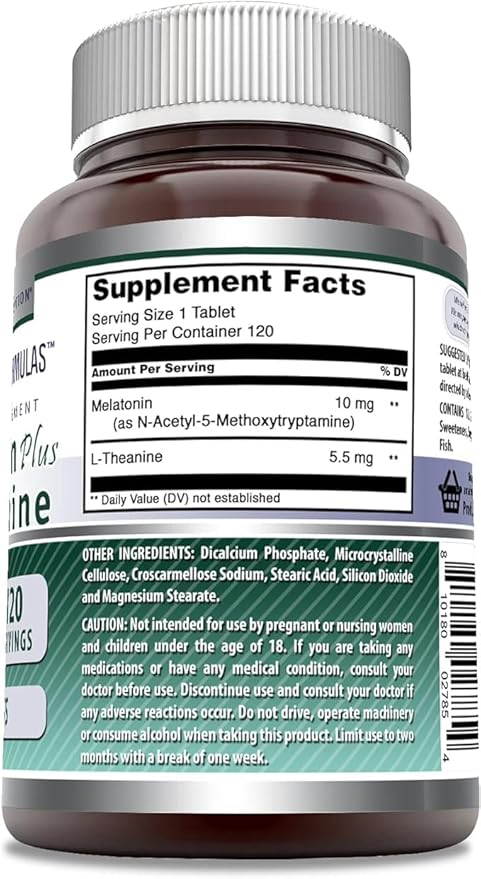 Amazing Formulas Melatonin 10 Mg Plus 5.5 Mg 120 Tablets 2