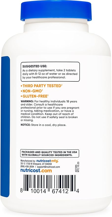 Nutricost MSM Tablets (Methylsulfonylmethane) 2000mg Per 120 Servings, 240 Tablets