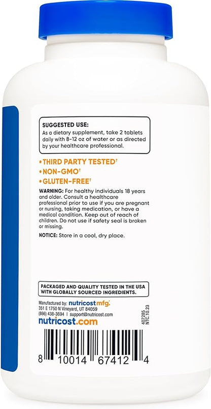 Nutricost MSM Tablets (Methylsulfonylmethane) 2000mg Per 120 Servings, 240 Tablets
