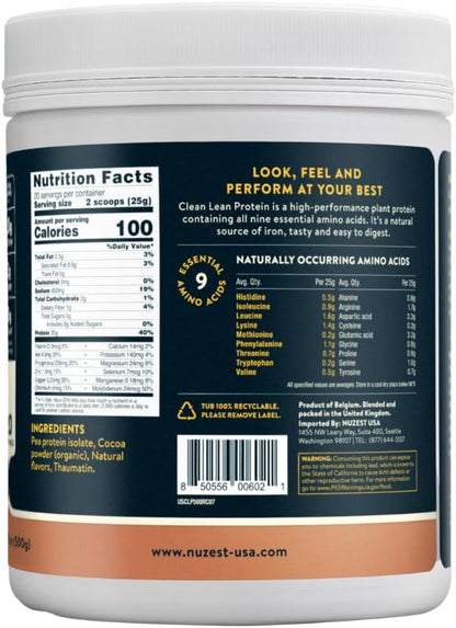Nuzest - Pea Protein Powder - 20 Servings, 1.1 lb