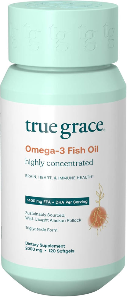 True Grace Omega-3 Fish Oil 120 Softgels 1400 mg