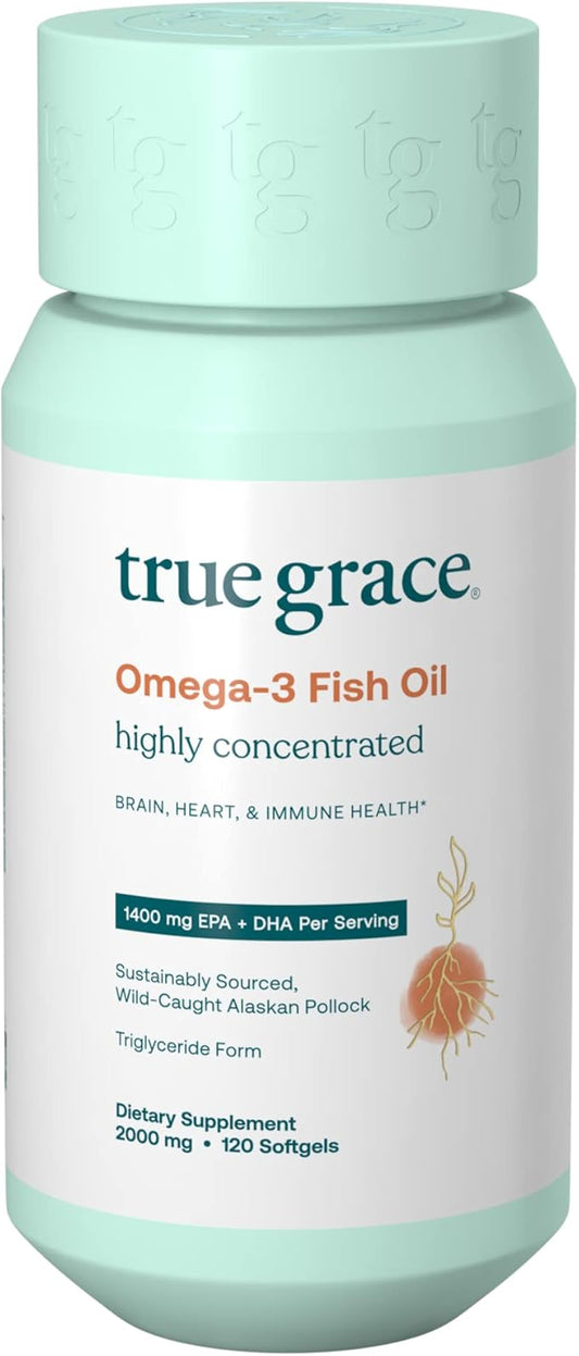 True Grace Omega-3 Fish Oil 120 Softgels 1400 mg