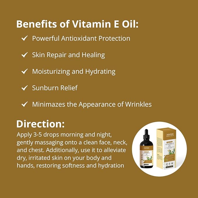 Organic Vitamin E Oil 4-Oz of