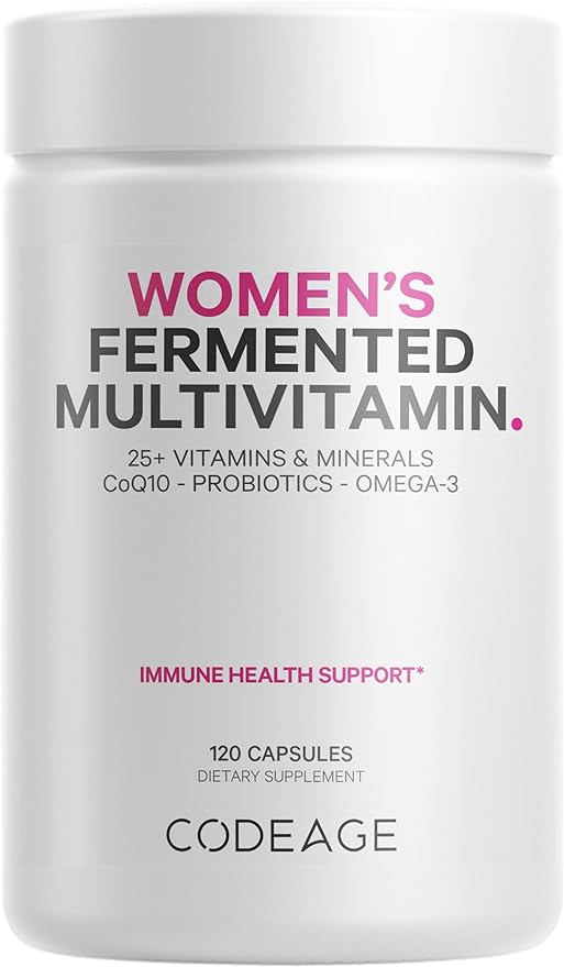 Codeage Women’s Daily Multivitamin, 25+ Vitamins 3, Zinc 120 Capsules