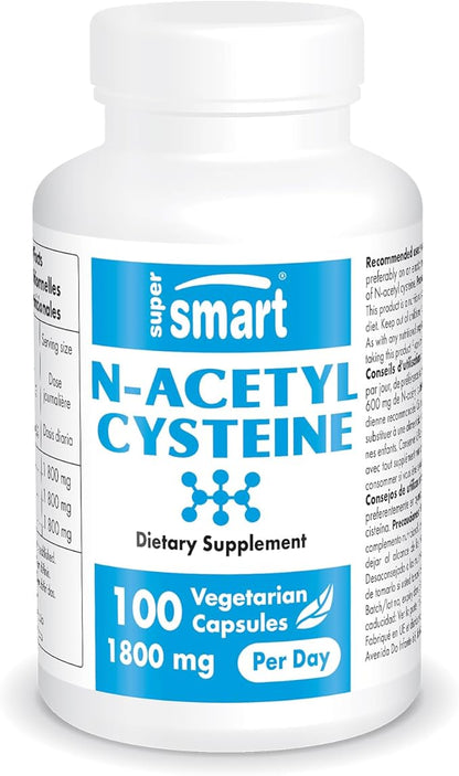 SuperSmart - N-Acetyl Cysteine 1800mg per 100 Vegetarian