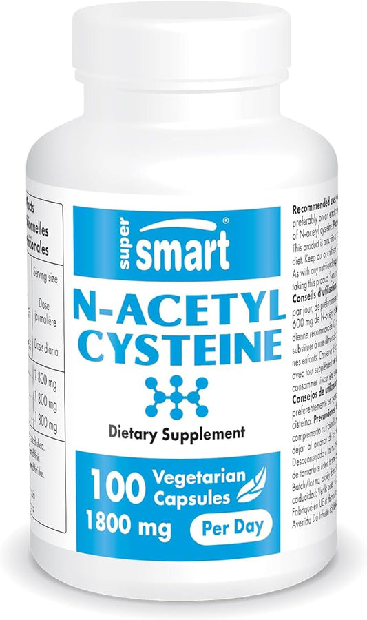 SuperSmart - N-Acetyl Cysteine 1800mg per 100 Vegetarian