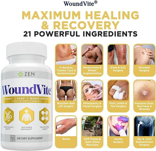 Zen Nutrients WoundVite Pre & Post 60 Vegan