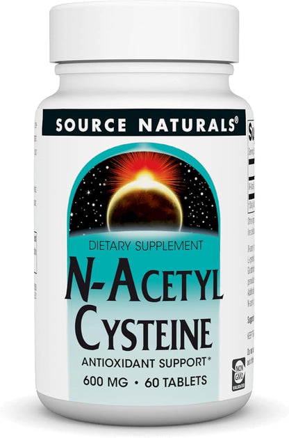 Source Naturals N-Acetyl Cysteine Antioxidant Support 600 mg 60 Tablets