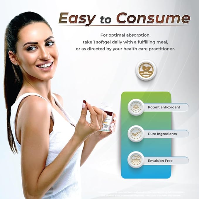 Eannatto 150mg Vitamin E Tocotrienols and 75mg Geranylgeraniol 60 Softgels,