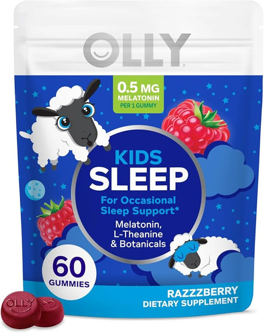 OLLY Kids Sleep Gummy, 0.5mg Melatonin, 60 Count