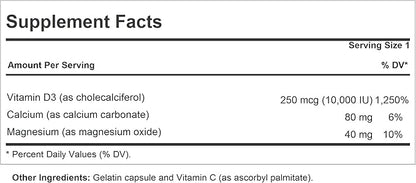 ANDREW LESSMAN Vitamin D3 10,000 IU 180 Capsules