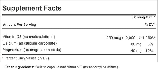 ANDREW LESSMAN Vitamin D3 10,000 IU 360 Capsules