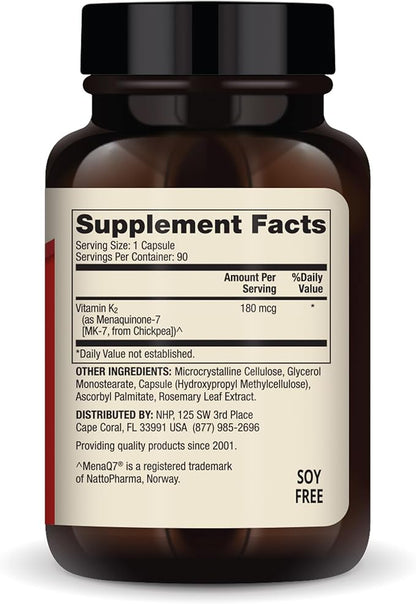 Dr. Mercola Vitamin K2, 90 Servings (90 Capsules), 180 mcg MK-7 Per