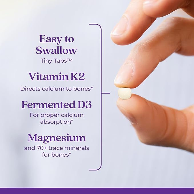 New Chapter Calcium Supplement D3+K2, 70+ 70+ Trace 240 ct