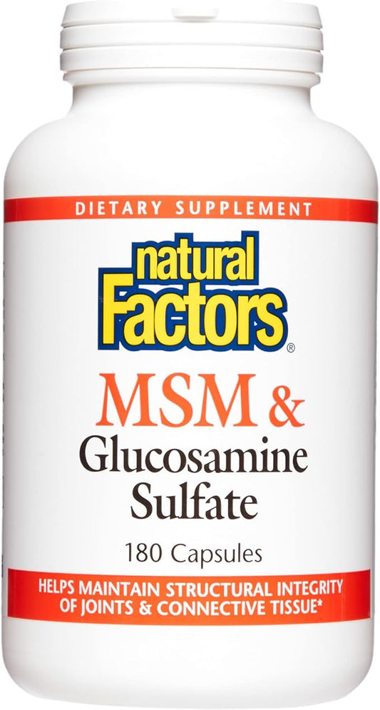 Natural Factors, MSM & Glucosamine Sulfate, 180 Capsules