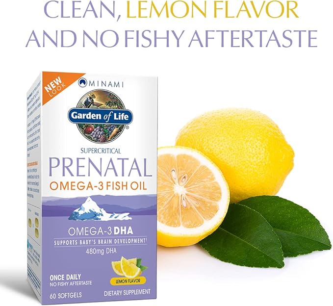 Garden of Life Prenatal DHA Omega 3 Fish 60 Softgels
