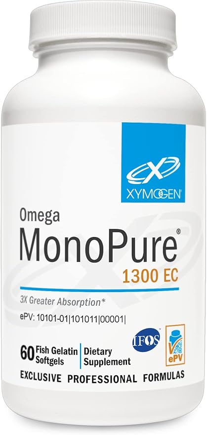 XYMOGEN Omega MonoPure 1300 EC 3X Greater 3 Supplement (60 Softgels)