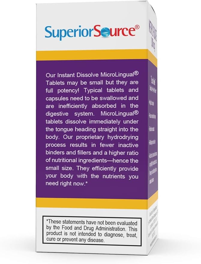 Superior Source Methylfolate 5-MTHF 1000 mcg, 60 Ct,