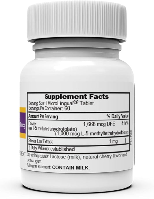 Superior Source Methylfolate 5-MTHF 1000 mcg, 60 Ct,