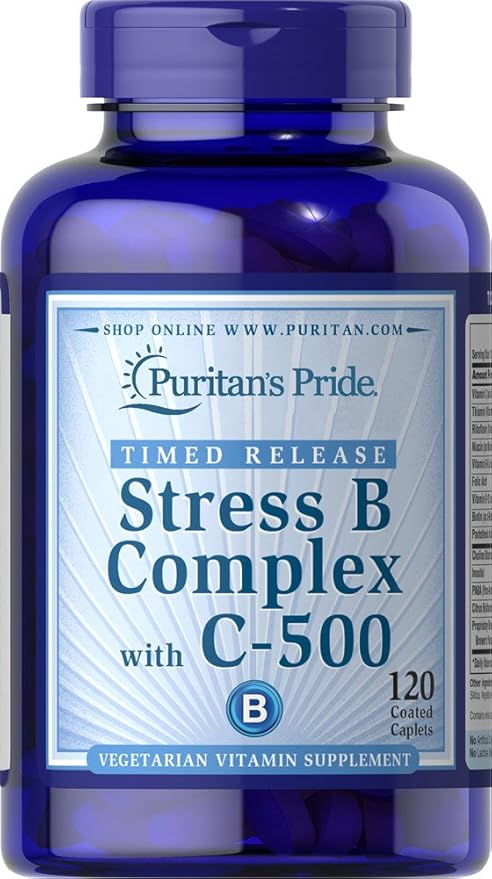 Puritan's Pride Stress Vitamin B-Complex C-500 Timed 120 Count