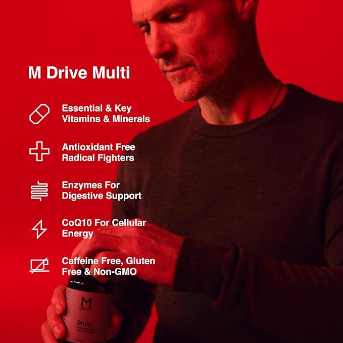 Mdrive Multivitamin for Men, Daily Multivitamin CoQ10 for K2, 90 90 Capsules