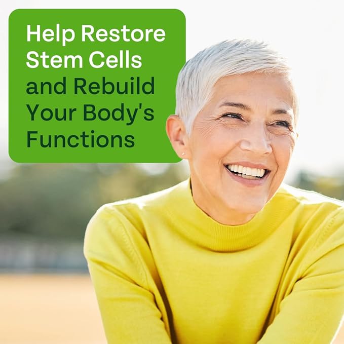 Stem Cell Restore - Regenerative Healing - Healthy Aging Reset - Brain and Cognitive Support - Cartilage, Heart and Kidney Repair - Organic Tibetan Sea Buckthorn (3 Bottles, 180 Count)