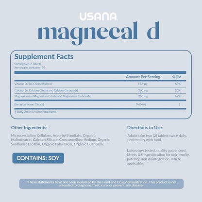 USANA MagneCal D 112 Tablets 28 Day