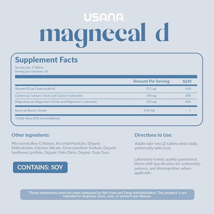 USANA MagneCal D 112 Tablets 28 Day