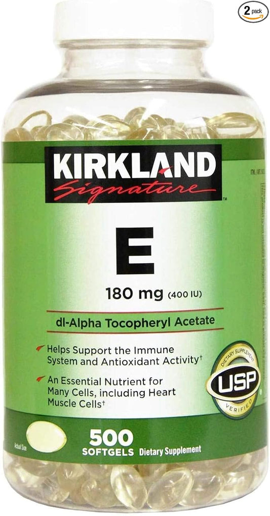 Kirkland Signature, Vitamin E 400 IU 500 Softgels 2)