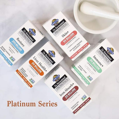 Garden of Life Dr. Formulated Probiotics Platinum Series Liver Health+ 90 Billion CFU Guaranteed, One a Day Probiotic for Healthy Detoxification & Elimination Support, Vegan, Gluten Free, 30 Capsules