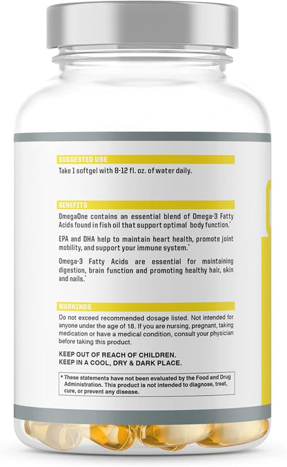 OmegaOne Omega-3 Fish Oil Supplement by (90 500mg 500mg Fish
