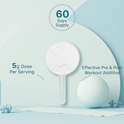 Micronized Creatine Monohydrate Powder 60 Servings - 5000mg(5g) Per Serving | Unflavored Creatine for Men & Women | Improve Performance & PreWorkout Recovery | Vegan, Keto | Non-GMO, No Filler
