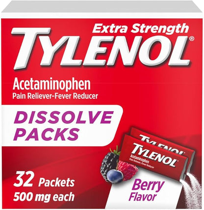Tylenol Extra Strength Dissolve Packs, 500 32 ct