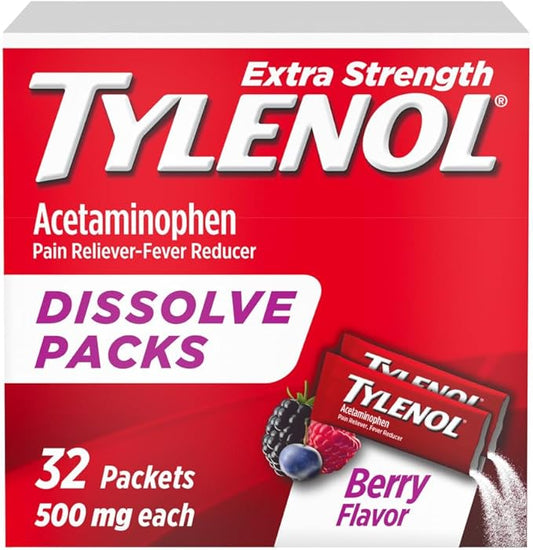 Tylenol Extra Strength Dissolve Packs, 500 32 ct
