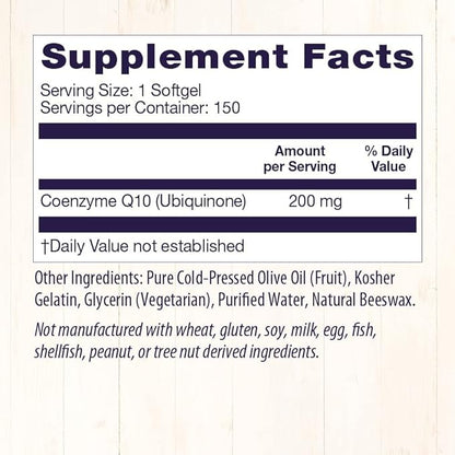 Healthy Origins CoQ10 (Kaneka Q10), 200 mg 150 Softgels