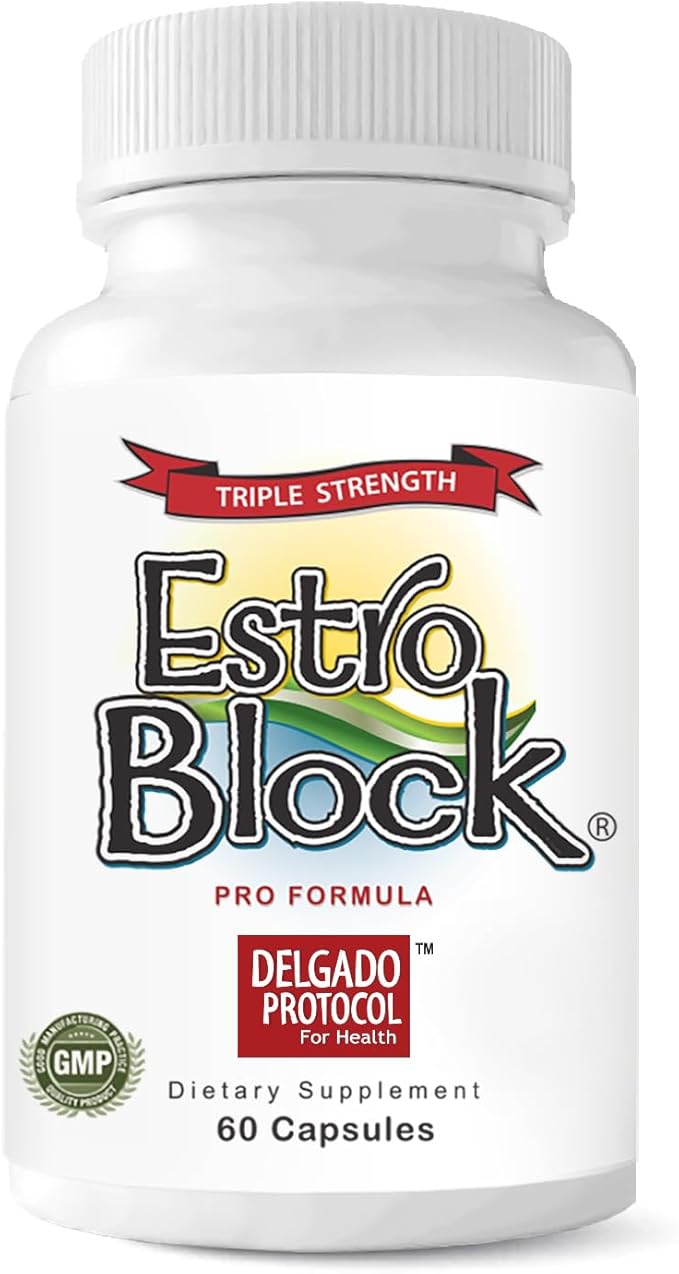 Estroblock PRO Triple Strength - 60 Capsules, DIM & Indole 3-Carbinol for Natural Hormonal Hormone Balance, Acne - Anti Toxic Estrogen Aromatase Inhibitor Blocker. Soy Free, Dairy Free, Non-GMO (1)