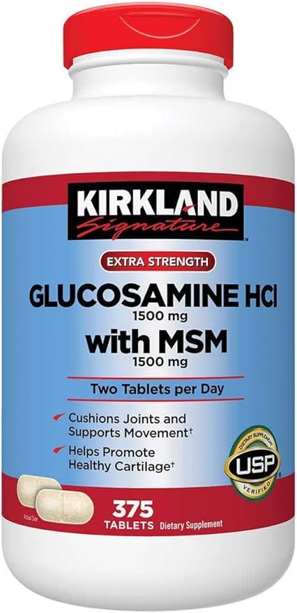 Kirkland Signature Glucosamine HCI Extra Strength 1-Pack of 375 Tablets